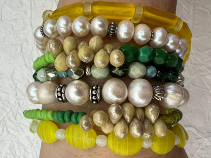 Green drop bead bracelet