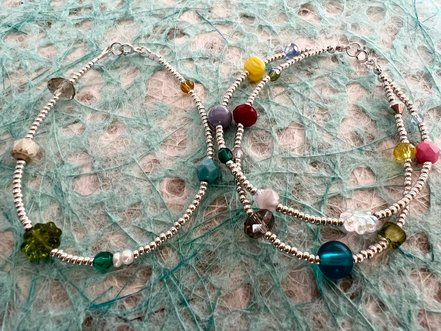 Crystal space two-line Bracelet