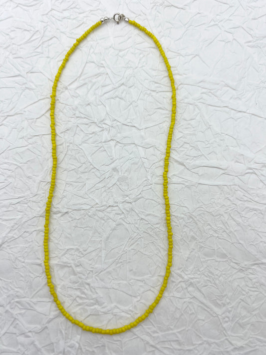 Yellow glass beads Necklace