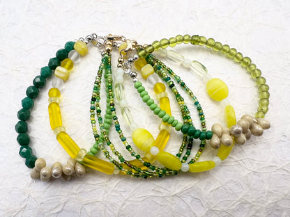 Green drop bead bracelet