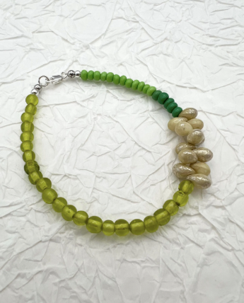 Green drop bead bracelet